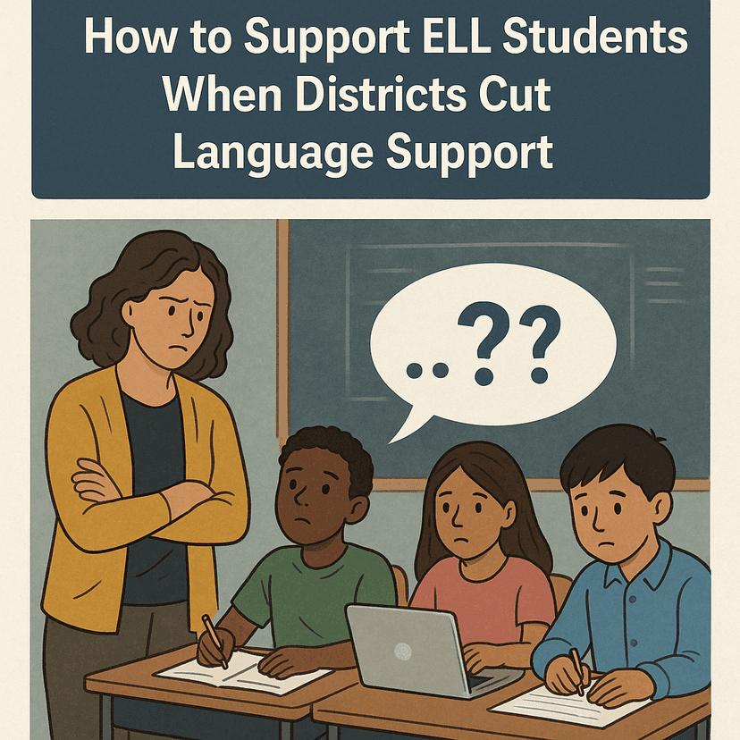 Teacher supporting ELL students without district help