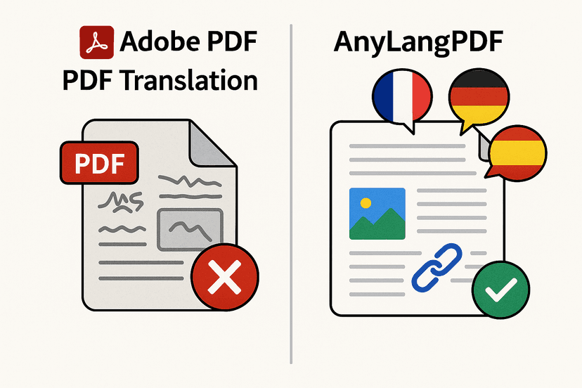 Adobe PDF Translation Failed - Why AnyLangPDF Works