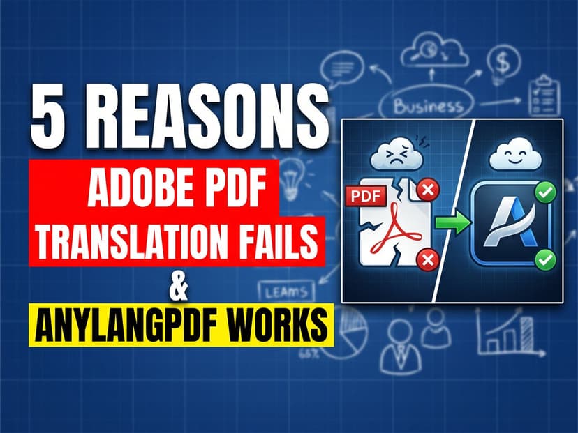 Adobe PDF Translation Failed - Why AnyLangPDF Works