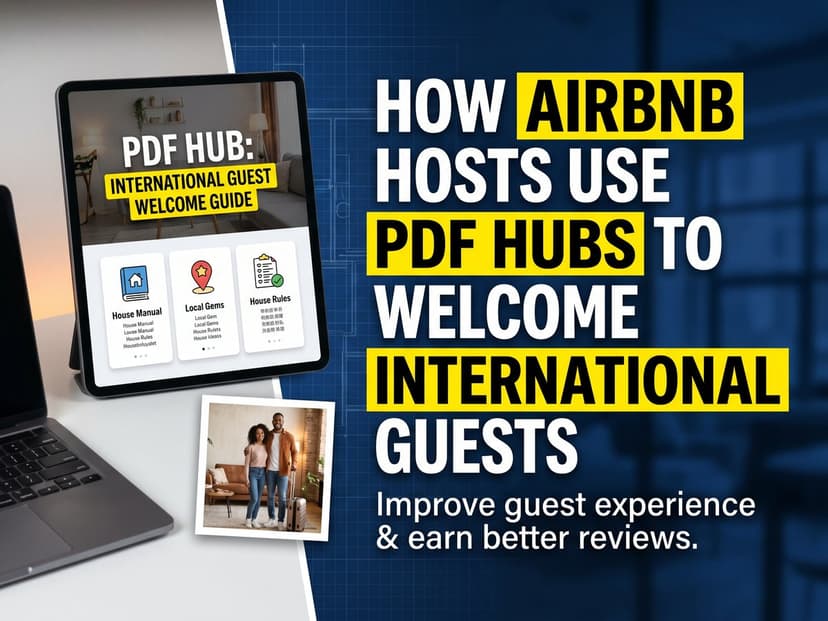 Airbnb host creating multilingual PDF Hub for international guests