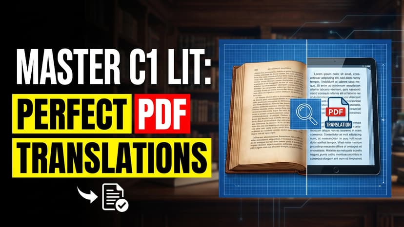 Best PDF Translator for C1 Literature 2025 guide