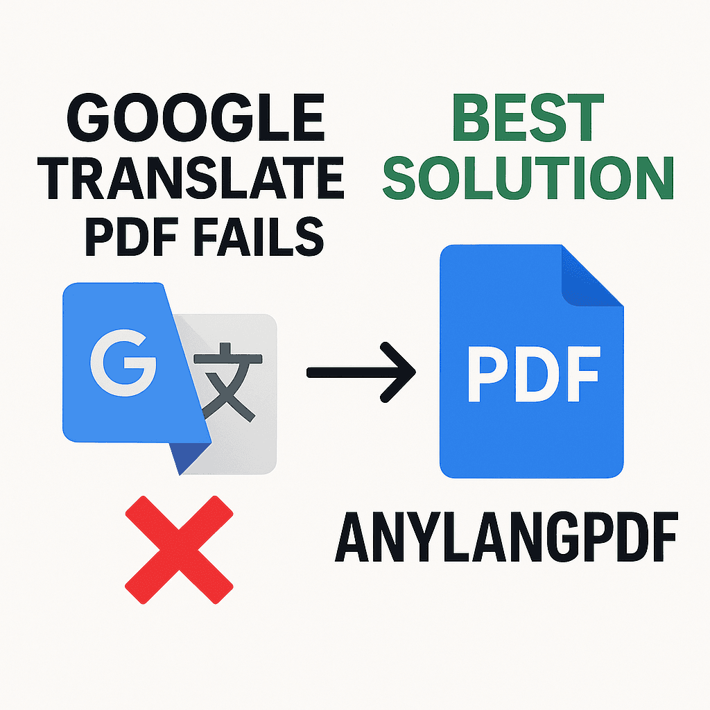 Google Translate PDF Fails - AnyLangPDF Solution