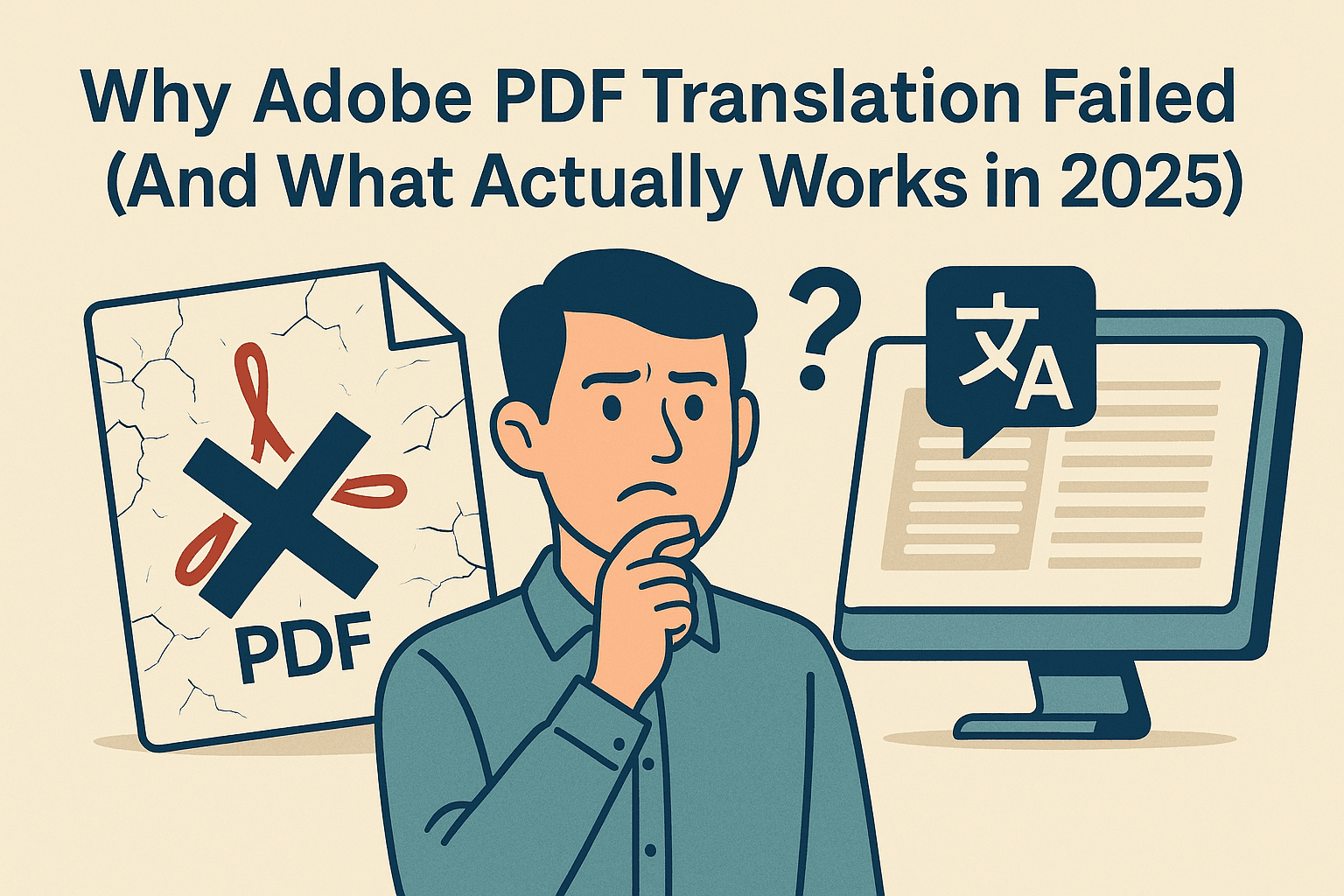 Why Adobe PDF Translation Failed and what works in 2025